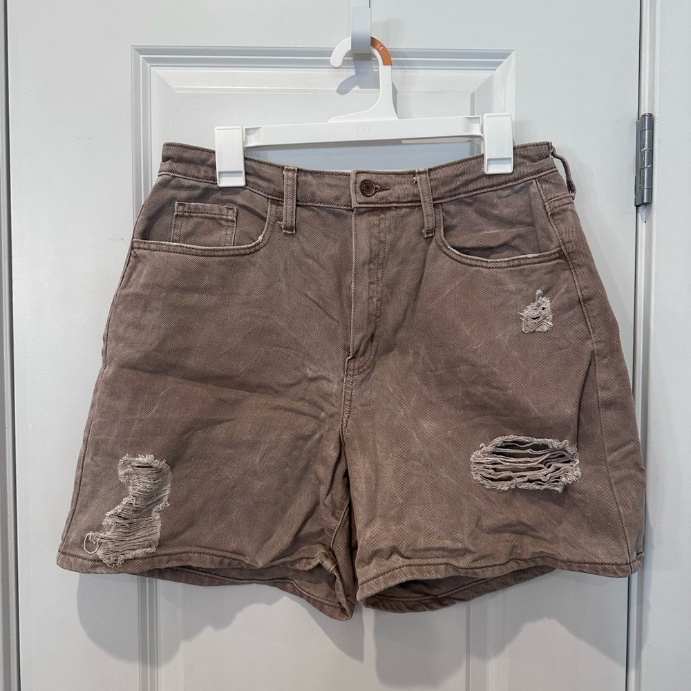 Women’s Wild Fable 10/30R Tan High Waist Distressed Denim Shorts